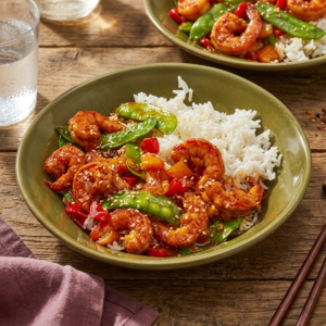 Plain Rice with Shrimp Sauce