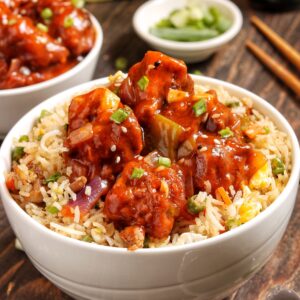 Fried Rice with Chicken Sauce